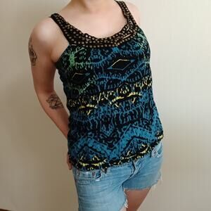 Boho vintage Y2K sleeveless top‎
